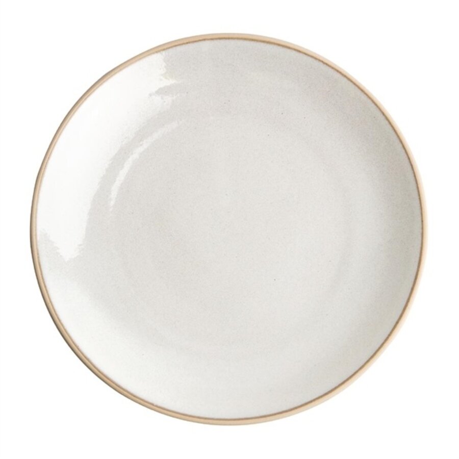 Assiettes courbées Canvas blanc 27cm lot de 6