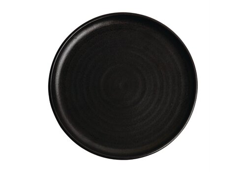  Olympia Assiettes rondes Canvas noir 26,5cm lot de 6 