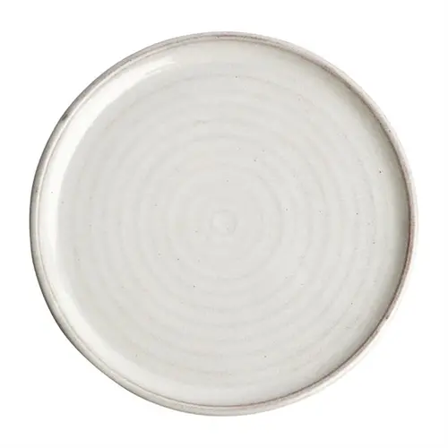  Olympia Assiettes rondes Canvas à bord étroit blanc 26,5cm lot de 6 