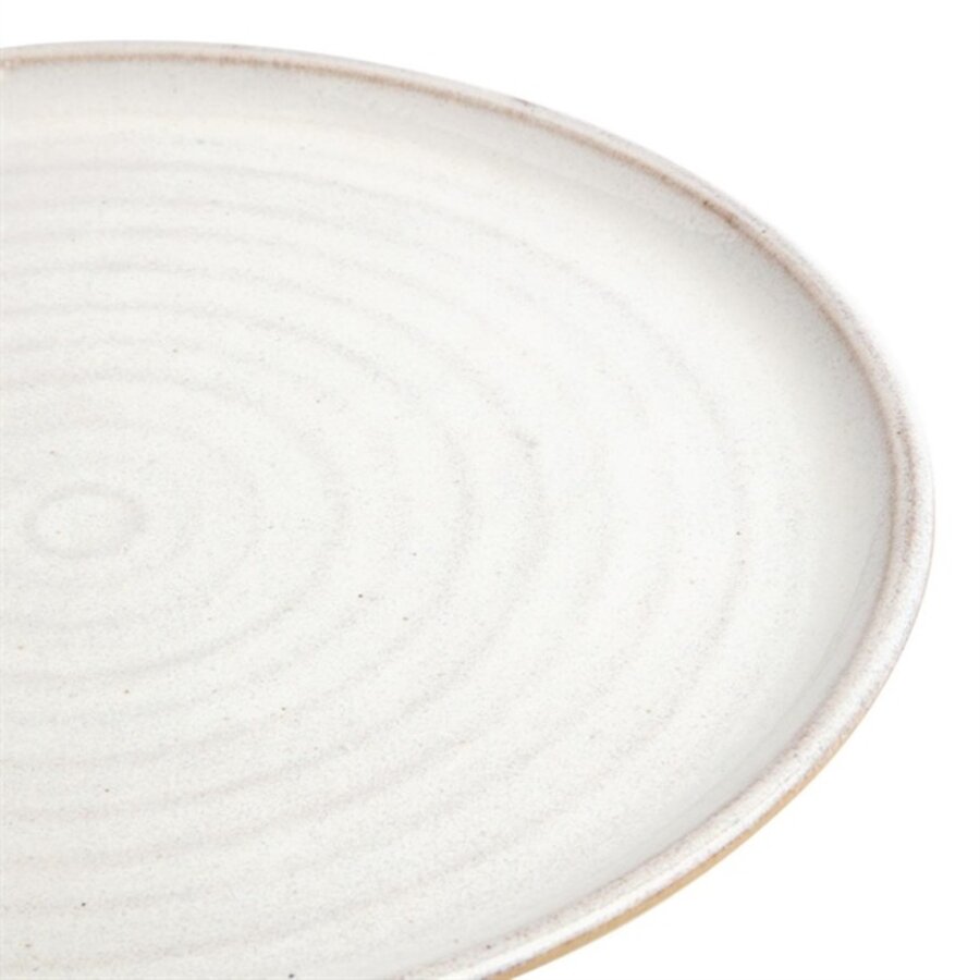 Assiettes rondes Canvas à bord étroit blanc 26,5cm lot de 6