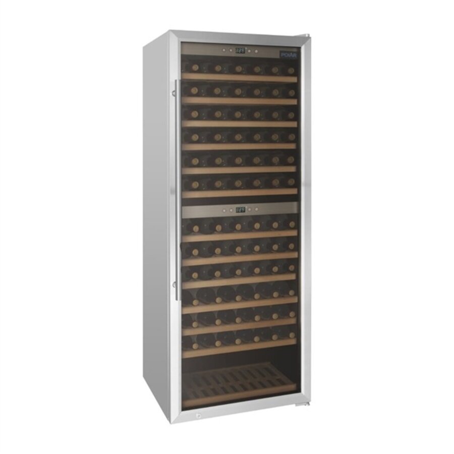 Armoire à vin porte vitrée | 126 bouteilles 158H x 60l x 63P cm