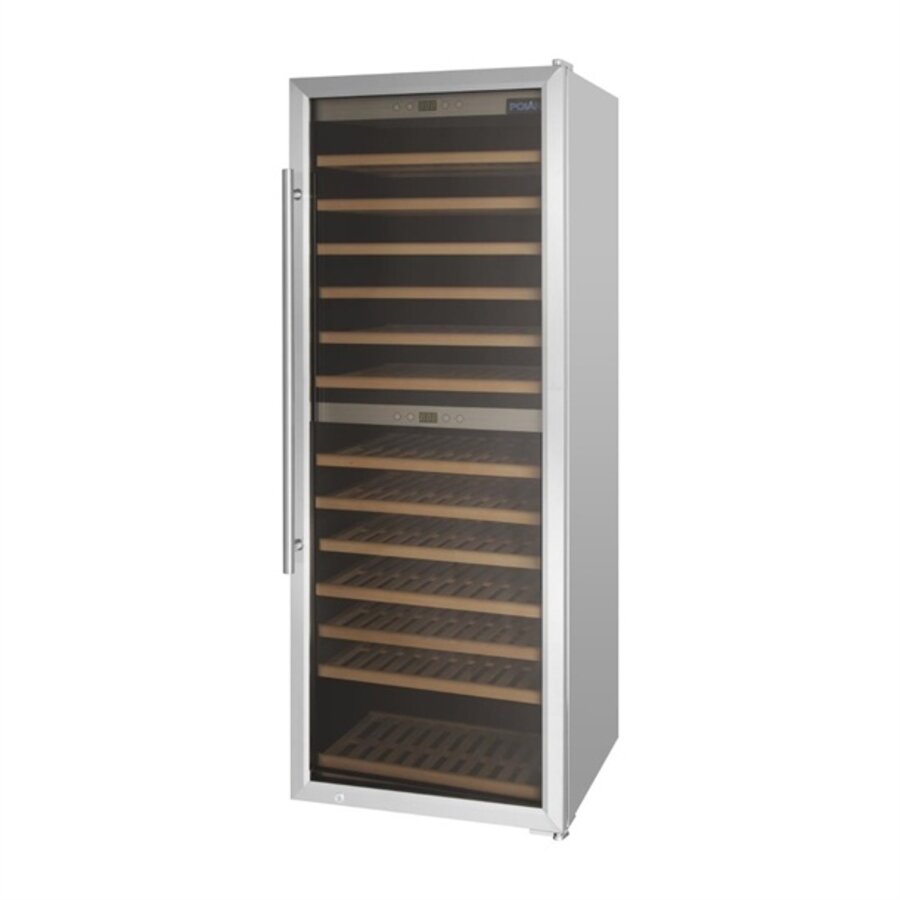 Armoire à vin porte vitrée | 126 bouteilles 158H x 60l x 63P cm