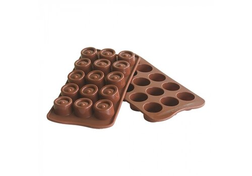  ProChef Moule à chocolat rond silicone 15 compartiments 