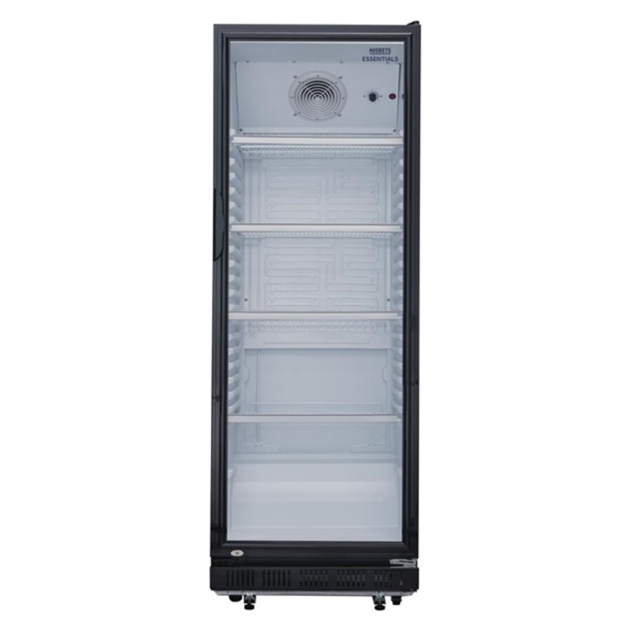 Armoire de refroidissement sur pied porte en verre noir | 346L | 173,2(H)x62(L)x63,5(P)cm