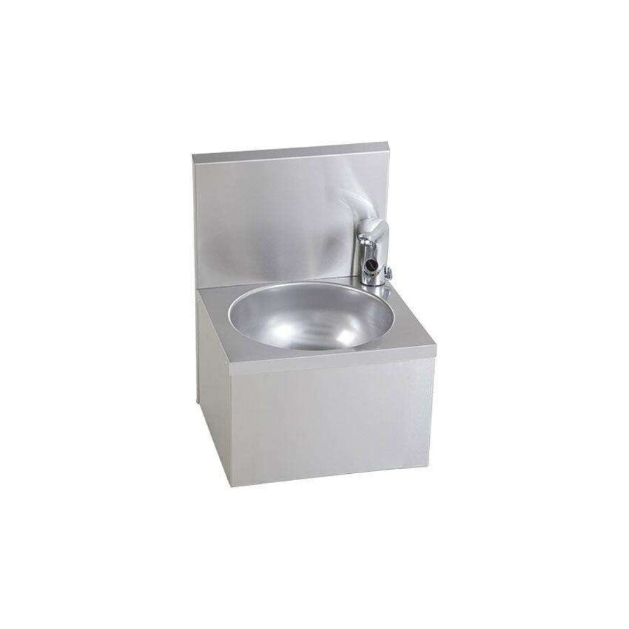 Lave-mains robinet infrarouge inox L600 x L430 x H410 mm