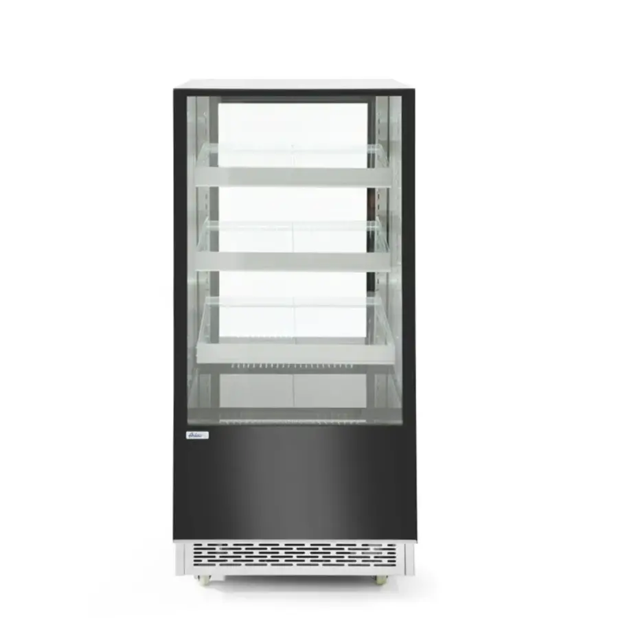 Vitrine réfrigérée à 3 étagères inclinées noir 650x833x (h) 1460 de 230V