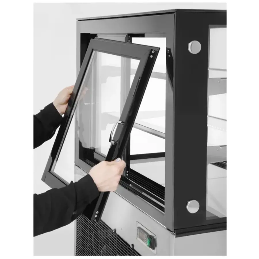 Vitrine réfrigérée avec 2 étagères en verre ajustables 3 dimensions de 230V