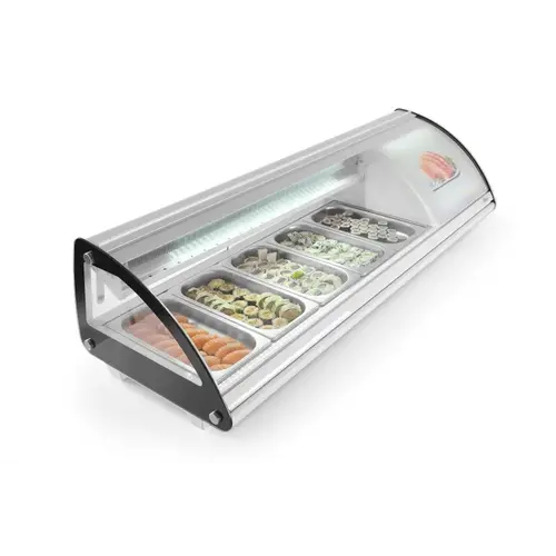  ProChef Vitrine à sushis a vitre coulissante avec 5 plateaux de 230V 1307x445x(h)327 