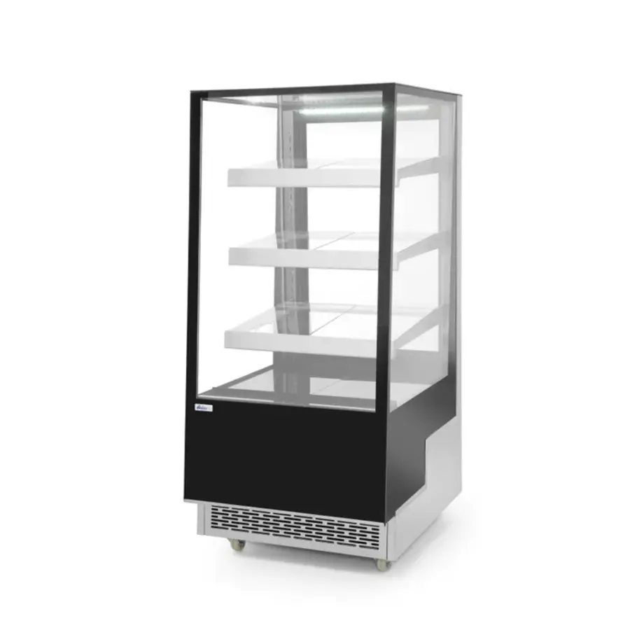 Vitrine réfrigérée à 3 étagères inclinées noir 900x833x (h) 1460 de 230V