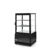 Vitrine de boisson blanc/noir 2/6°C avec 2 etagere 444x397x(h)7 et de 230V