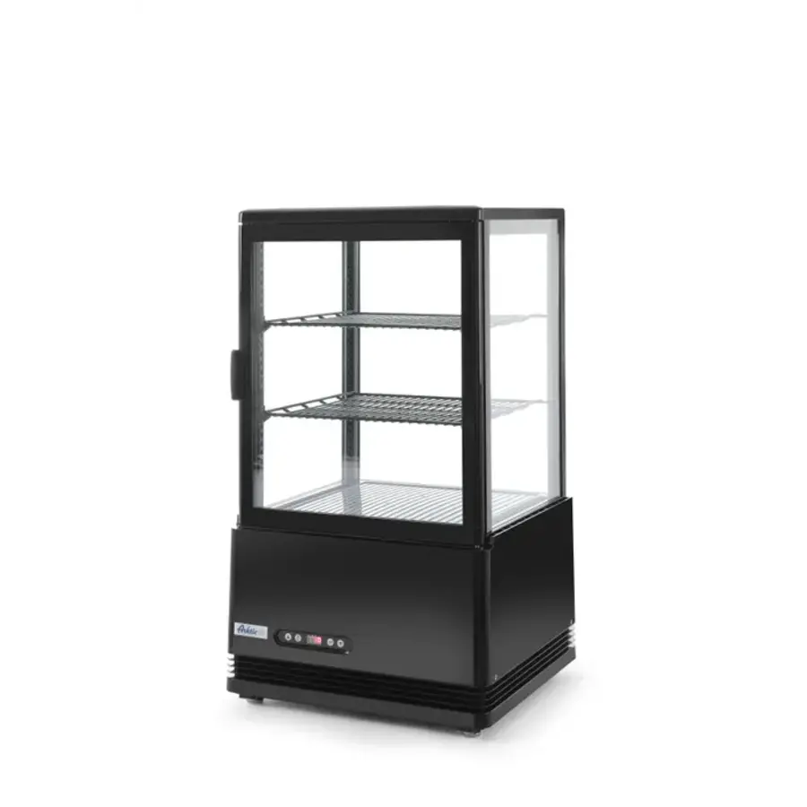 Vitrine de boisson blanc/noir 2/6°C avec 2 etagere 444x397x(h)7 et de 230V