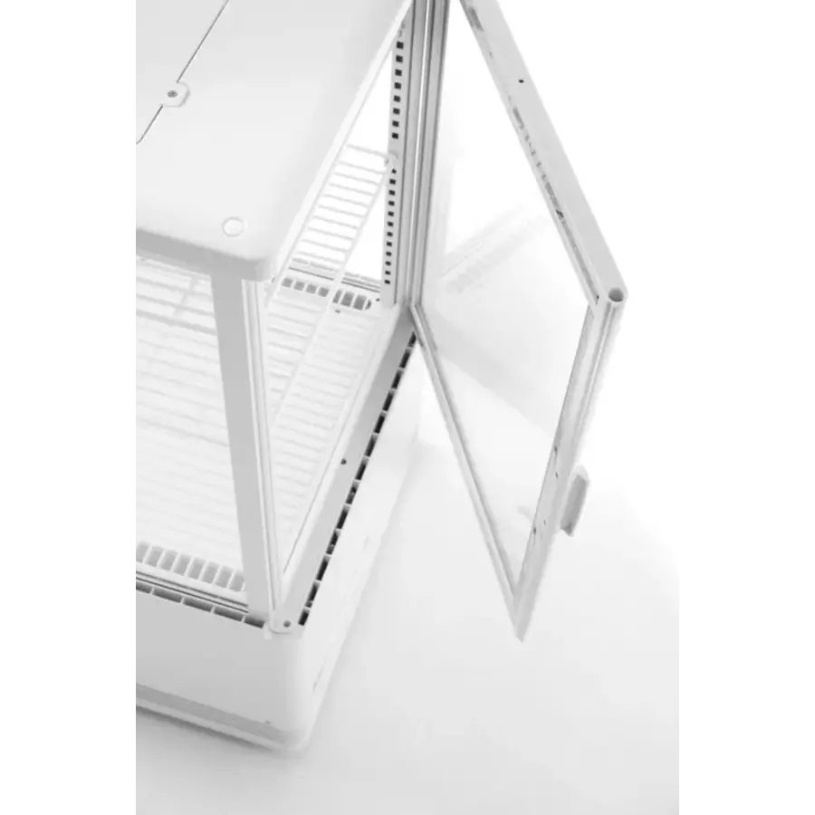 Vitrine de boisson blanc/noir 2/6°C avec 2 etagere 444x397x(h)7 et de 230V