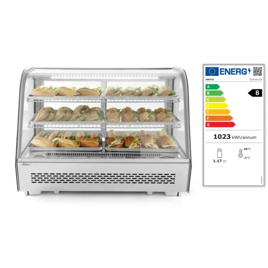 Vitrines de pâtisserie grisate avec 3 etageres 707x570x (h) 680 et de 230V