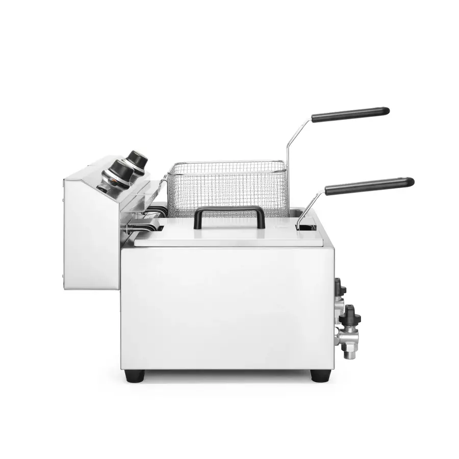 Friteuse Profi Line avec robinet de vidange - 2 x 8 l de 230V