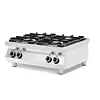 ProChef Table de cuisson à gaz en Inox- 4 feux -  800x700x(h)310 - Bruleurs 2x 6 kW + 2x 3.5 kW