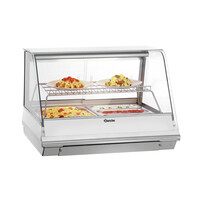 Vitrine chauffante argenté en inox 230V