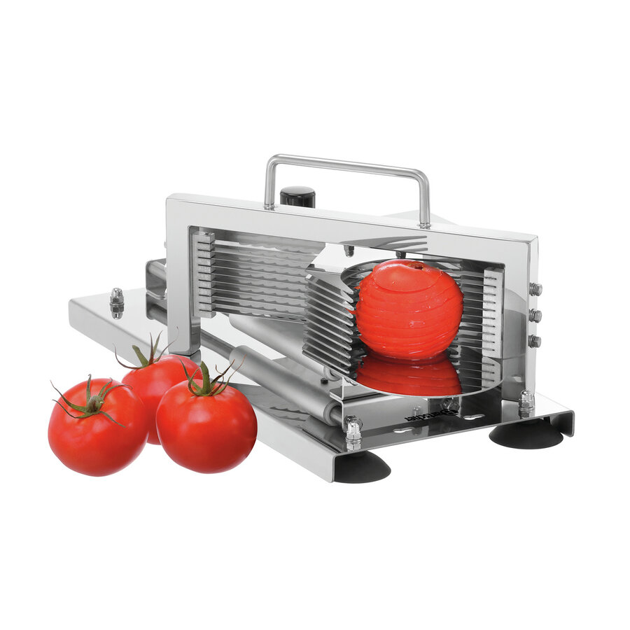 Coupe-tomates manuel en inox avec 10 lames fixes