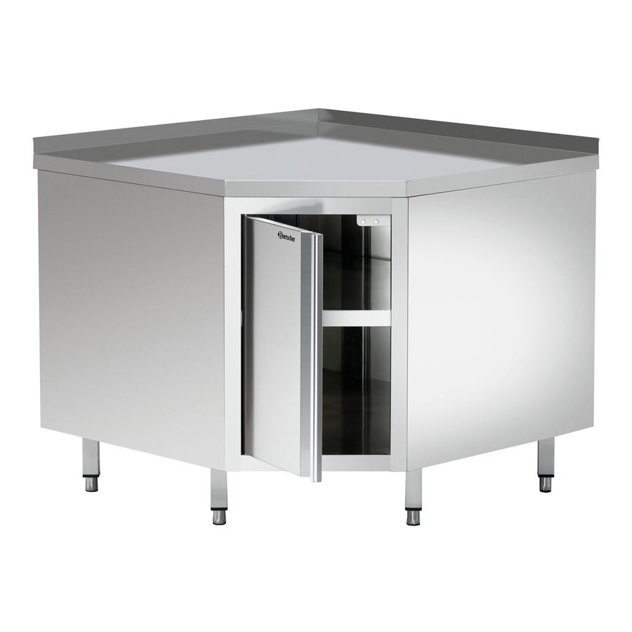 Armoire de coin inox | 1 porte battante