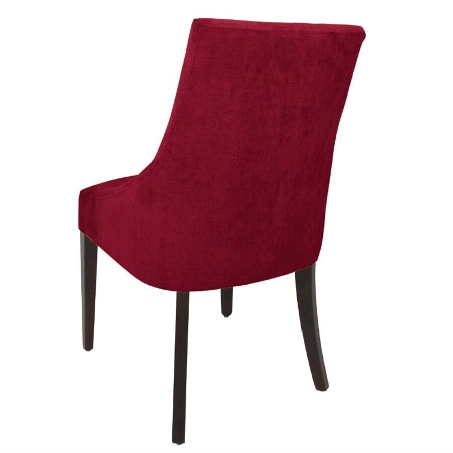 Chaise restauration tendance Finesse rouge foncé (lot de 2)