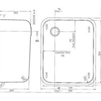 Plonge rectangle en Acier inoxydable 500X400X300 mm