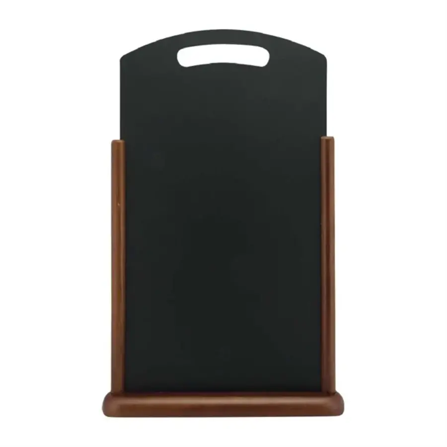 Tableau noir de table extra large en bois finition laquée marron foncé