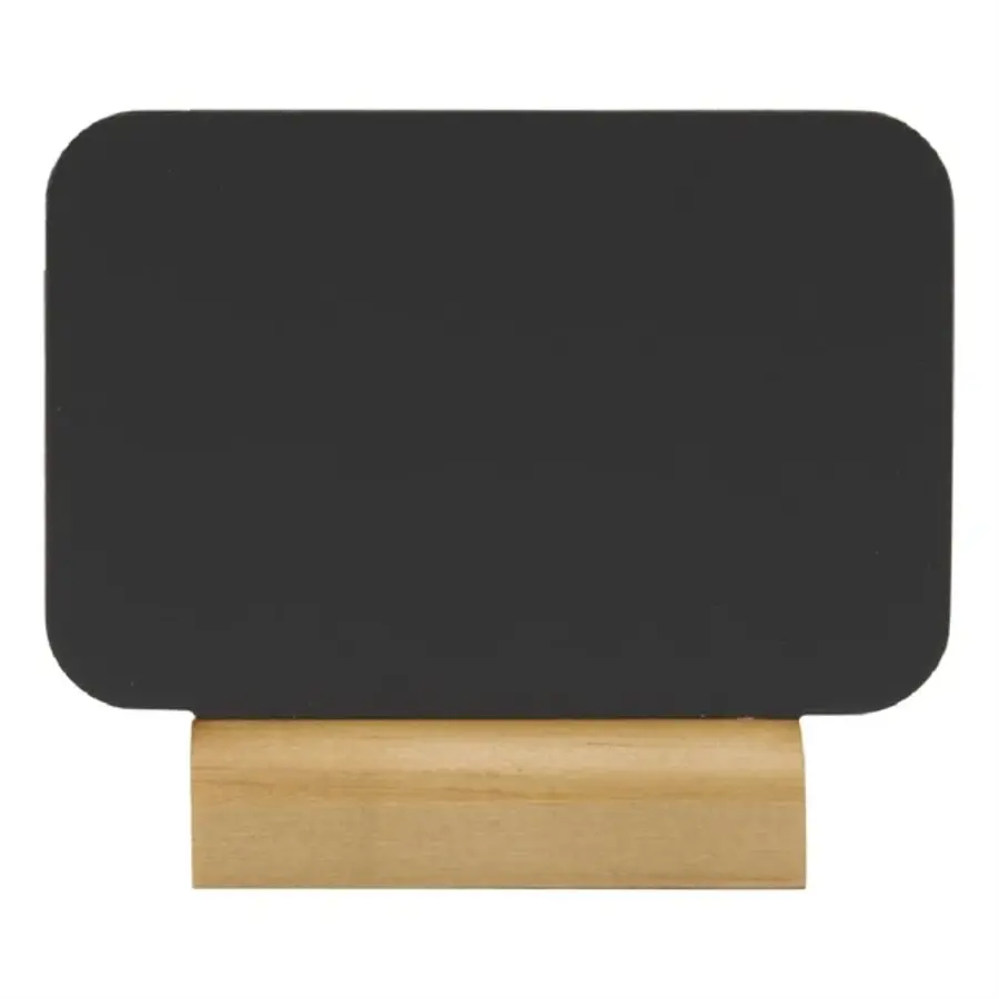 Mini tableaux rectangulaires, avec marqueur à craie Socle en bois (boîte de 4)