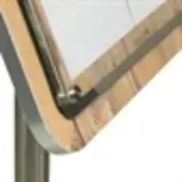 Porte menu mural en bois 4xA4 (sans poteau ni socle)