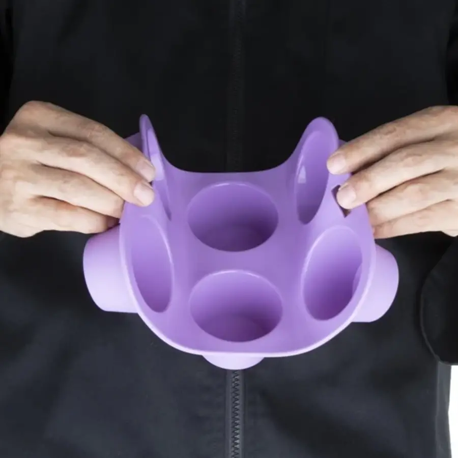 Moule à muffins flexible en silicone à six trous, violet (allergène)