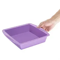 Moule carré flexible en silicone , violet (allergène), 245 x 245 mm