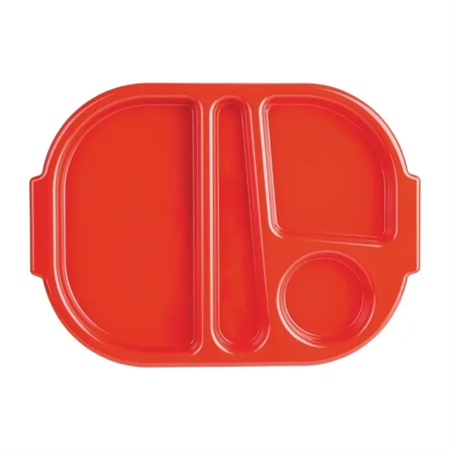 Bols à nourriture compartiment en polycarbonate Rouge 322 mm