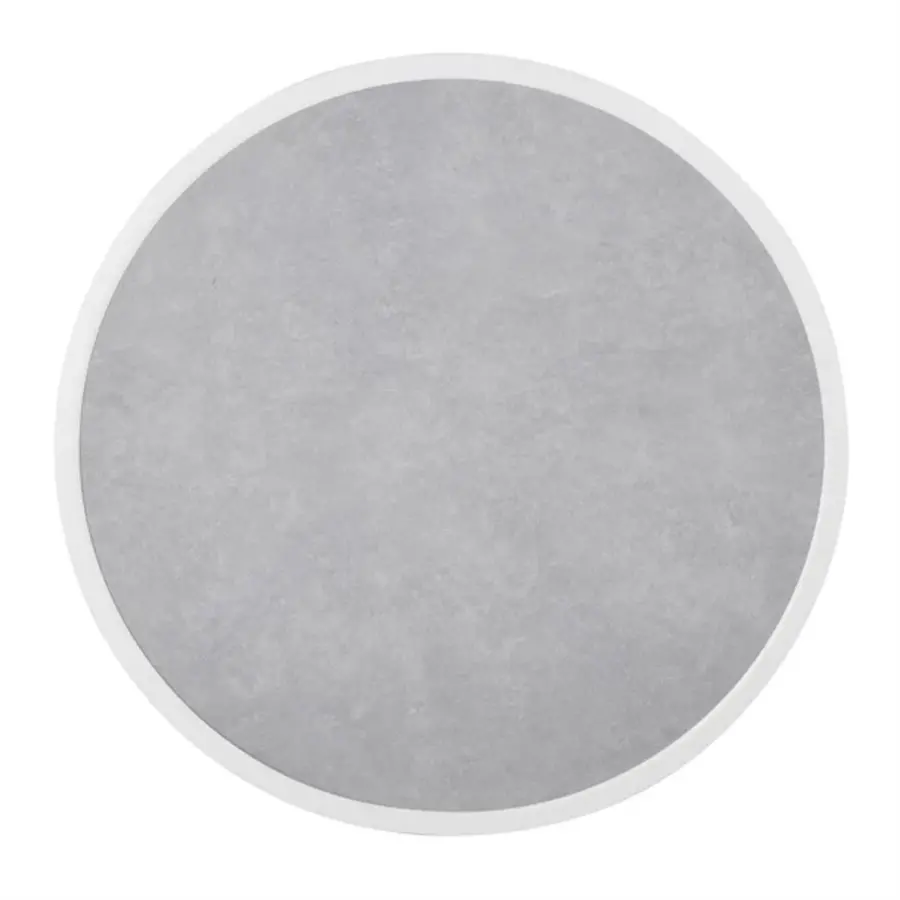 Plateau de table rond en fibre de verre, effet pierre grise, 580 mm