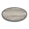 Plateau de table rond en fibre de verre effet bois 580 mm