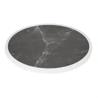 Plateau de table rond en fibre de verre, effet granit foncé, 580 mm