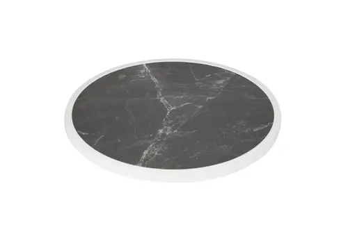  ProChef Plateau de table rond en fibre de verre, effet granit foncé, 580 mm 