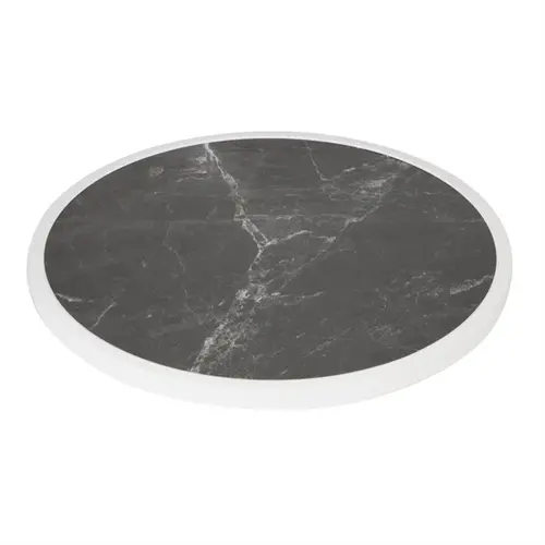 ProChef Plateau de table rond en fibre de verre, effet granit foncé, 580 mm 