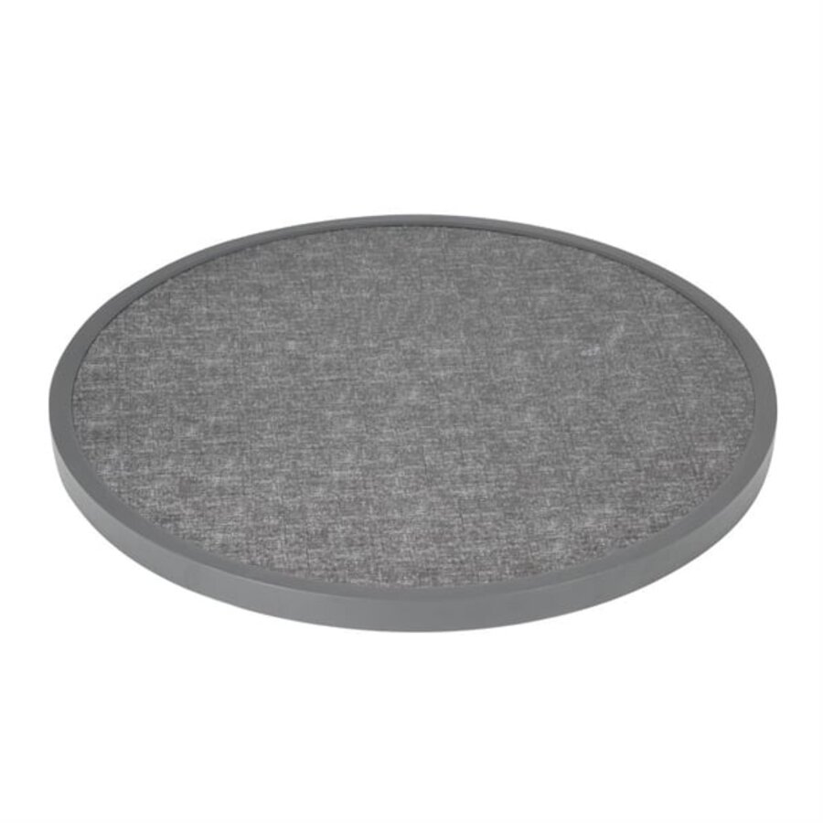 Plateau de table rond en fibre de verre, noir brossé 580 mm