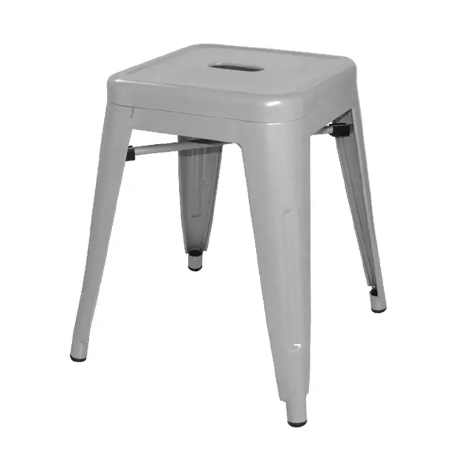 Tabouret bas de bistro en acier (4 pièces)