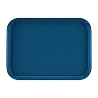 Plateau antidérapant rectangulaire en fibre de verre bleu 350 mm