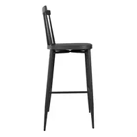 Tabourets hauts aluminium noir (pack de 2)