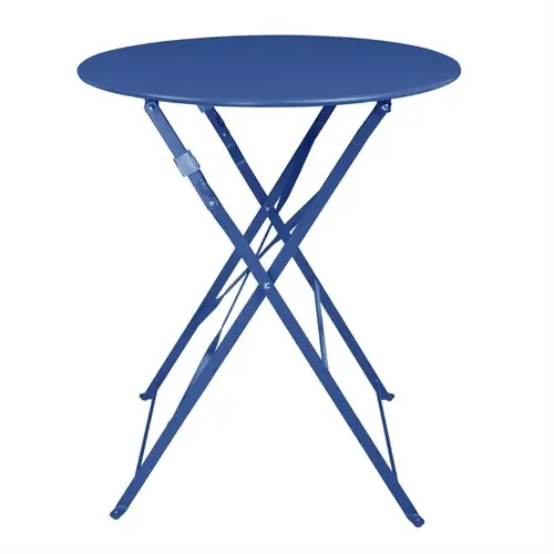  ProChef Table ronde style trottoir bleu marine foncé 