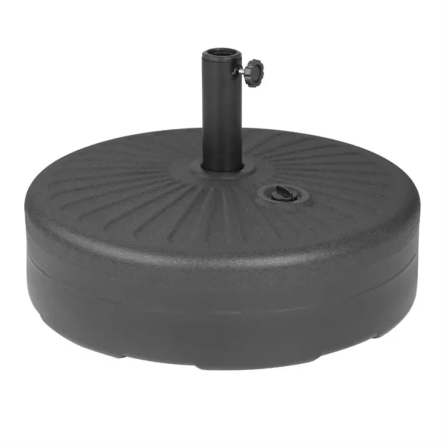 Pied de parasol en plastique noir 40 litres (rempli)