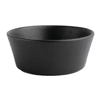 Bol rond plat noir - 143 mm (boîte de 6)