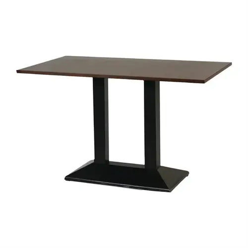  ProChef Table rectangulaire avec base en métal et plateau en bois foncé 1200x700mm 