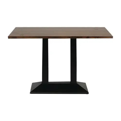  ProChef Table rectangulaire avec base en métal et plateau vintage 1200x760mm 