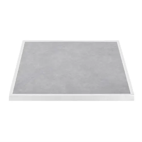  ProChef Plateau de table en verre trempé effet pierre gris clair et bord blanc 700 mm pour usage extérieur 