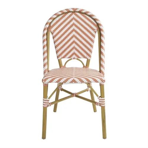  ProChef Chaise d'appoint en rotin style parisien corail (pack de 2) 