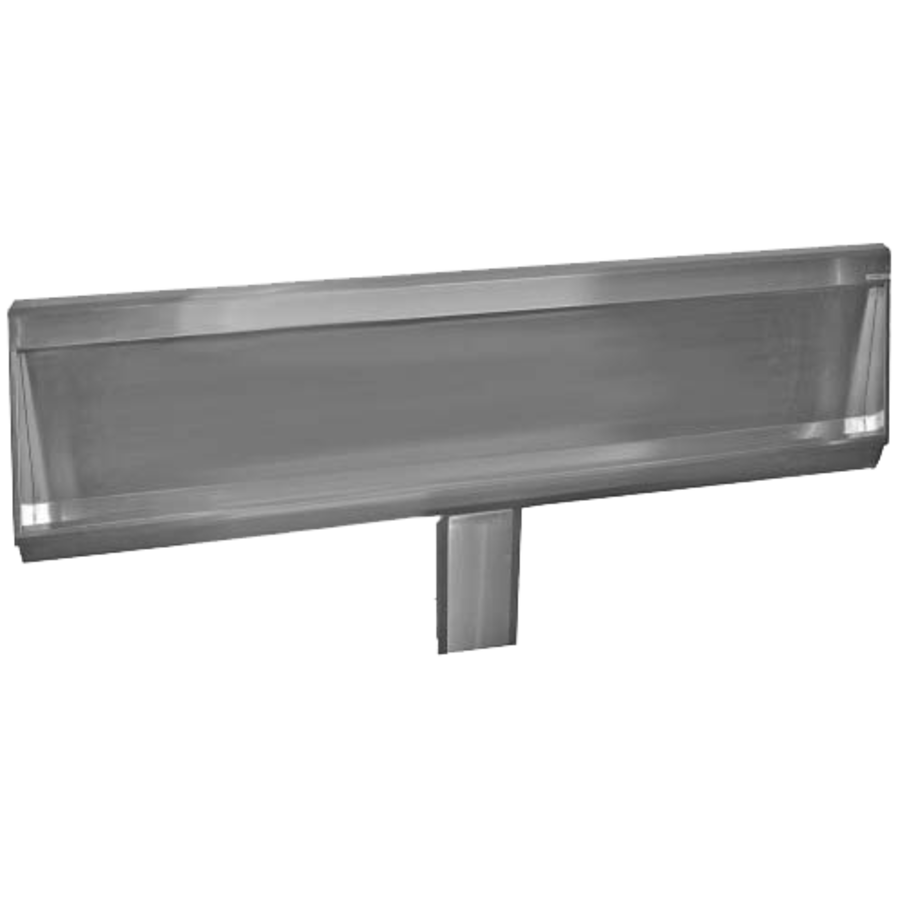 urinoire collectif suspendu en inox -L 1200 x P 235 x H 500 mm.