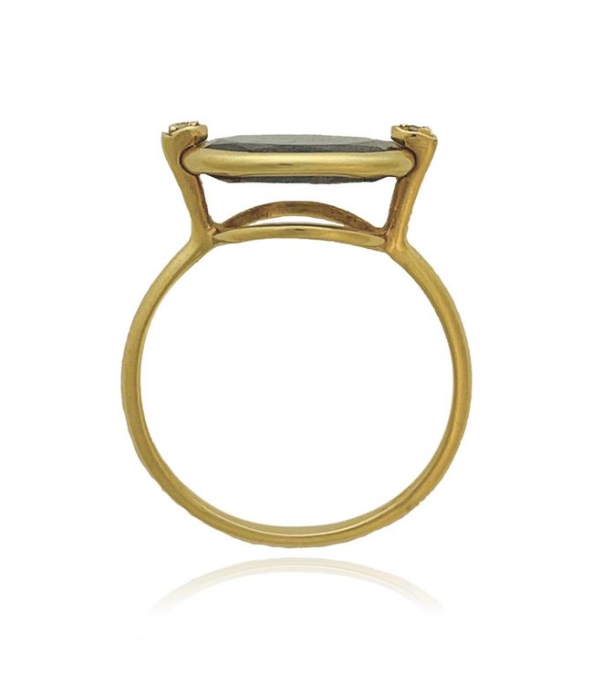 Jeh Jewels Jéh Ring G14K + Labradoriet Size 17