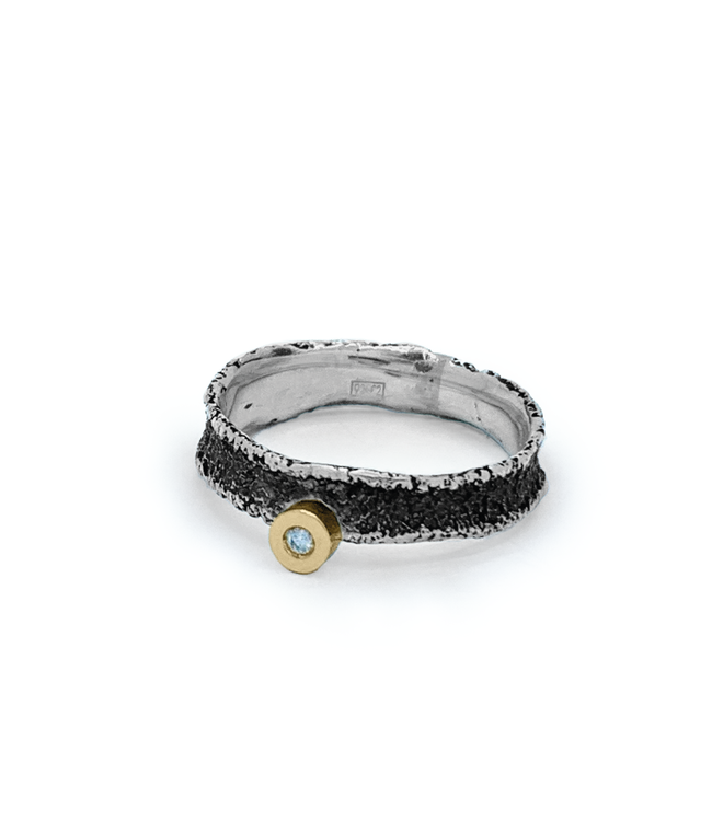 Arior Barcelona Dorm Ring 56 zilver texture