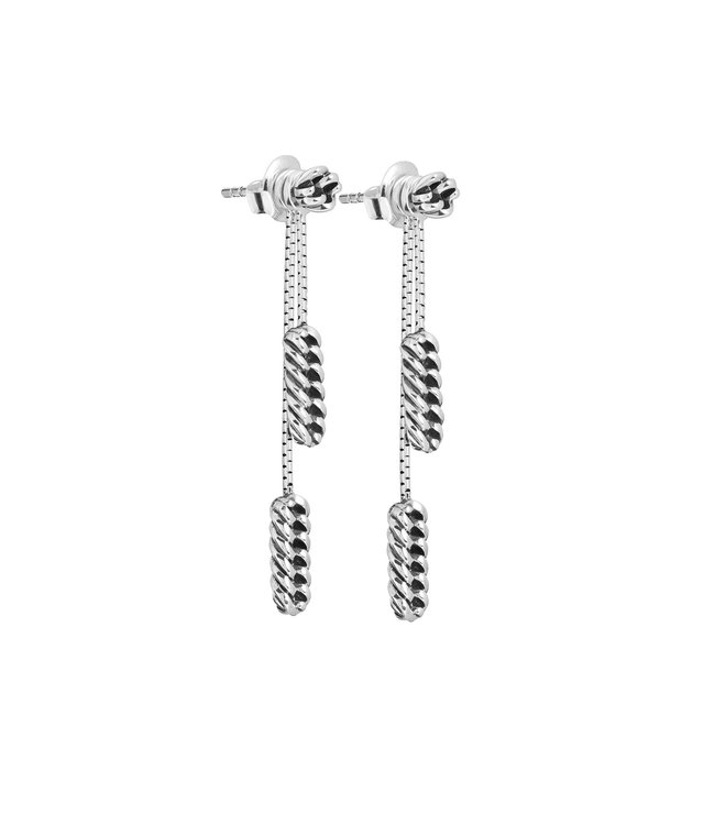 Buddha to Buddha Exclusive Oorbellen Refined Chain 925 Sterling Silver – Free Engraving